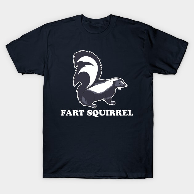 Fart Squirrel Skunk T-Shirt by Portals
